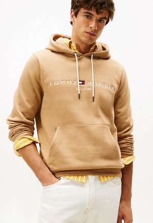 Felpa con cappuccio - cammello