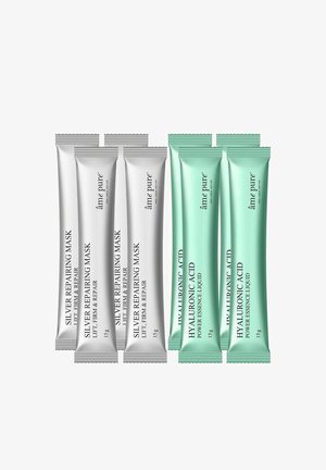 âme pure JELLY GLOW RUBBER MASK SILVER – PEEL-OFF – HYALURONIC ACID HYDRATING & ANTI-AGING FACE MASKS – 4 PCS - Gesichtsmaske