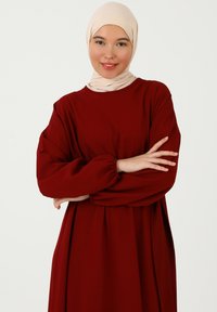 Modanisa ALMON-CREW NECK - MODEST TAVIN - Maksimekko - bordeaux