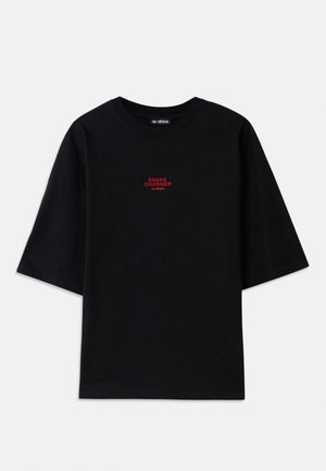 Han Kjøbenhavn SNAKE EMBROIDERY TEE - Print T-shirt - black