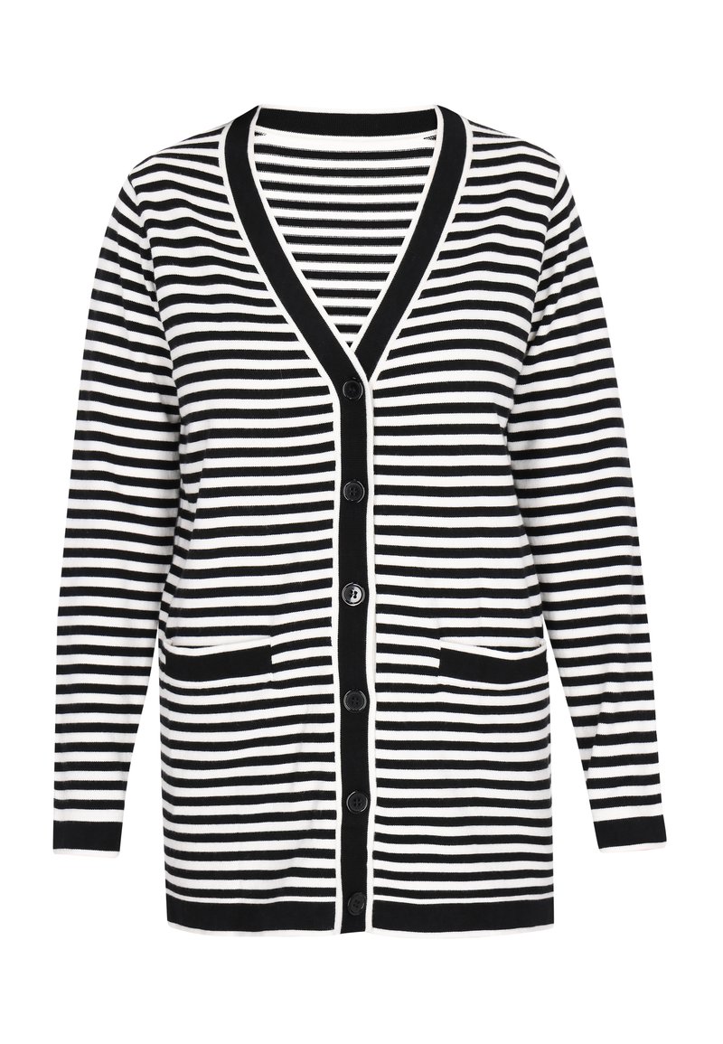 usha Strickjacke black stripes/schwarz Zalando