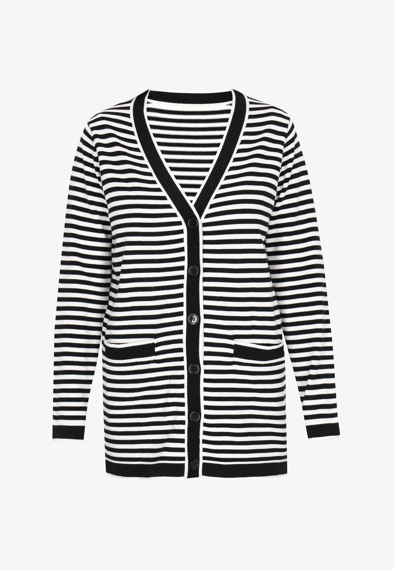 usha Strickjacke black stripes/schwarz Zalando