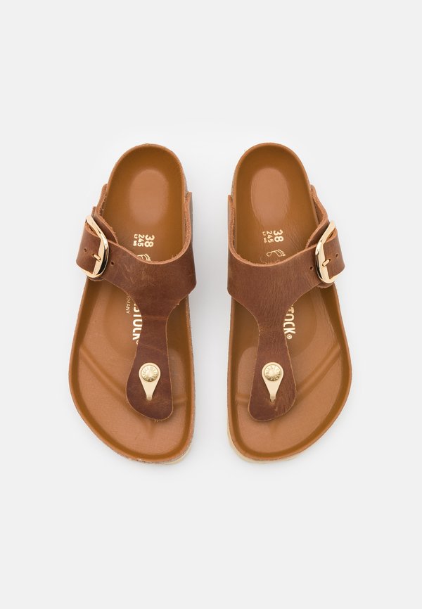 GIZEH BIG BUCKLE LEOI HEX REGULAR - Sandals - cognac4