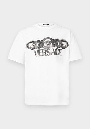 Versace COMPACT MEDUSA ON CHAIN PRINT - T-shirt imprimé - white