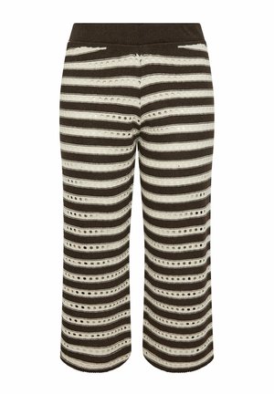 Yours Clothing, PLUS SIZE WIDE LEG TROUSERS - Bukser - chocolate