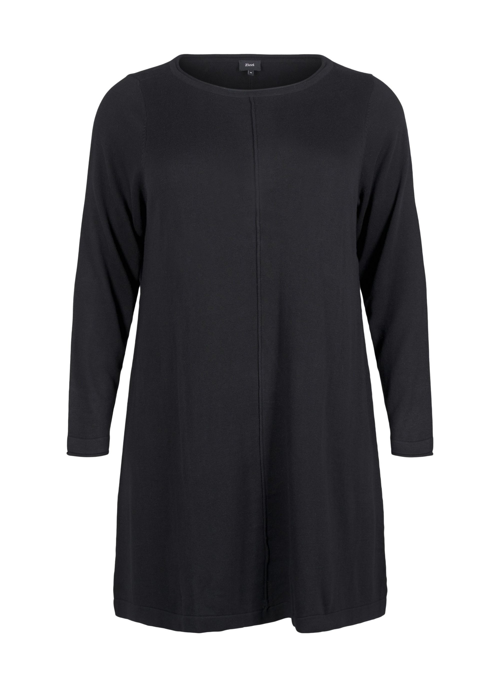 Zizzi STRICKKLEID AUS BAUMWOLL Jumper dress black/mottled