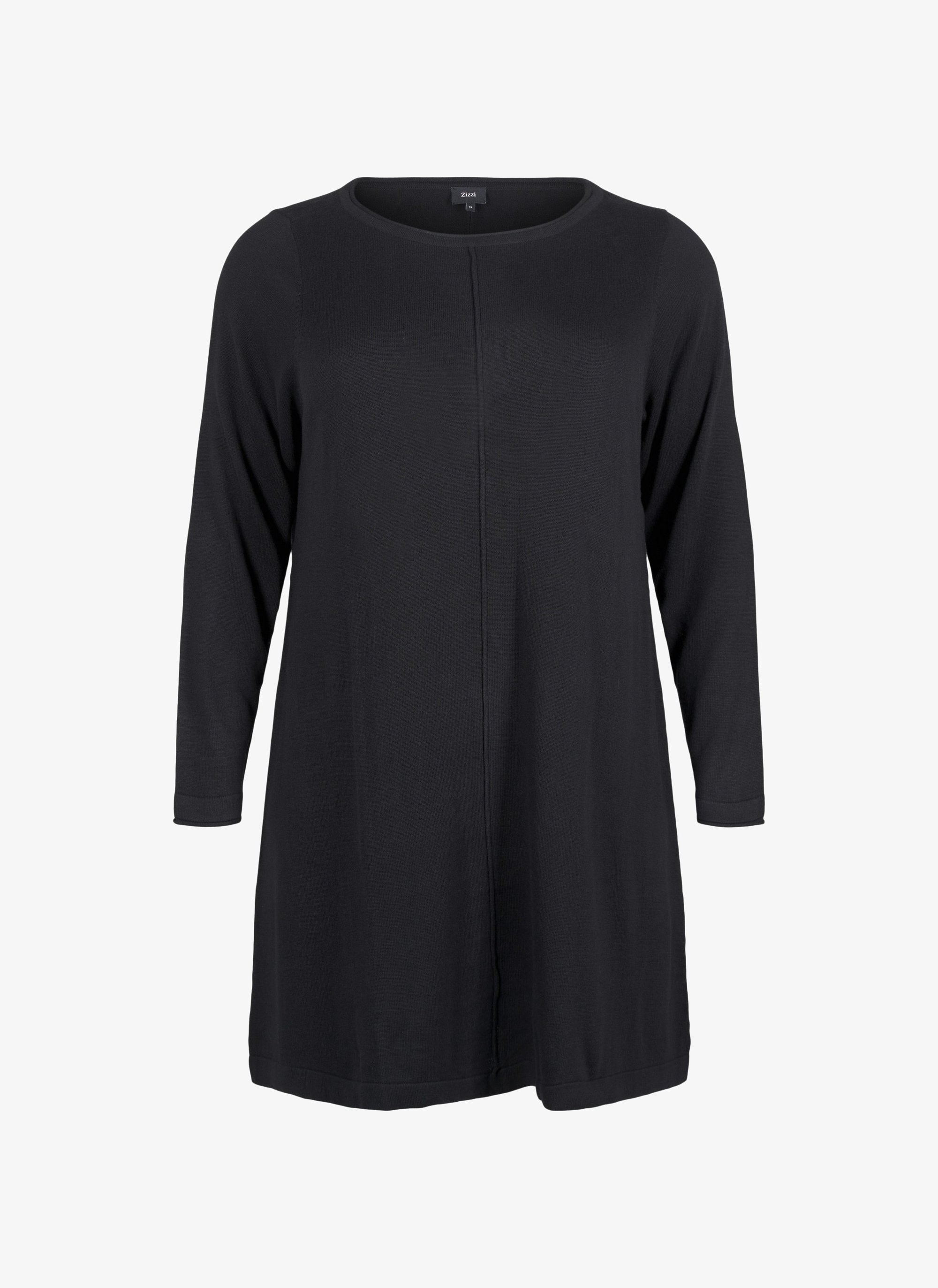 Zizzi STRICKKLEID AUS BAUMWOLL Jumper dress black/mottled