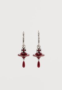 FABIANNA DROP - Σκουλαρίκια - silver-coloured/red