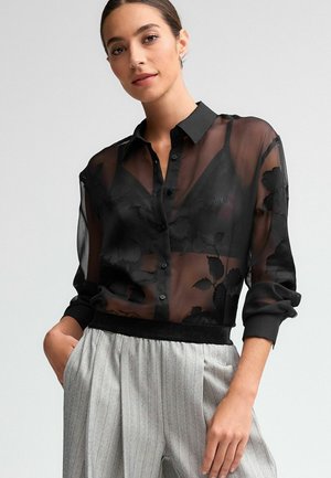 Next FLORAL SHEER - Nööpidega pluus - black