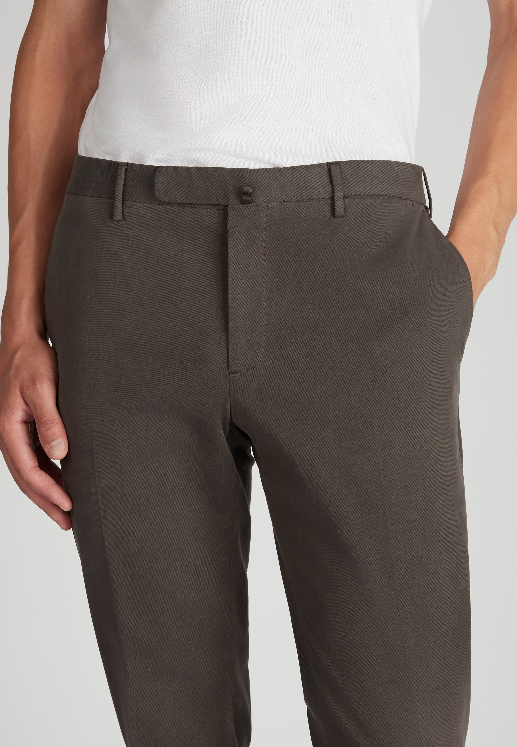 Slowear SLIM FIT - INCOTEX - Chinos - dark brown/brown - Zalando