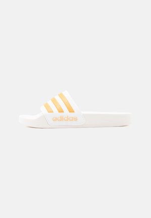 ADILETTE SHOWER UNISEX - Sandales de bain - off white/pure tangerine/semi ice tangerine