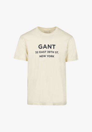 GANT, GRAPHIC LOGO - Print T-shirt - off-white