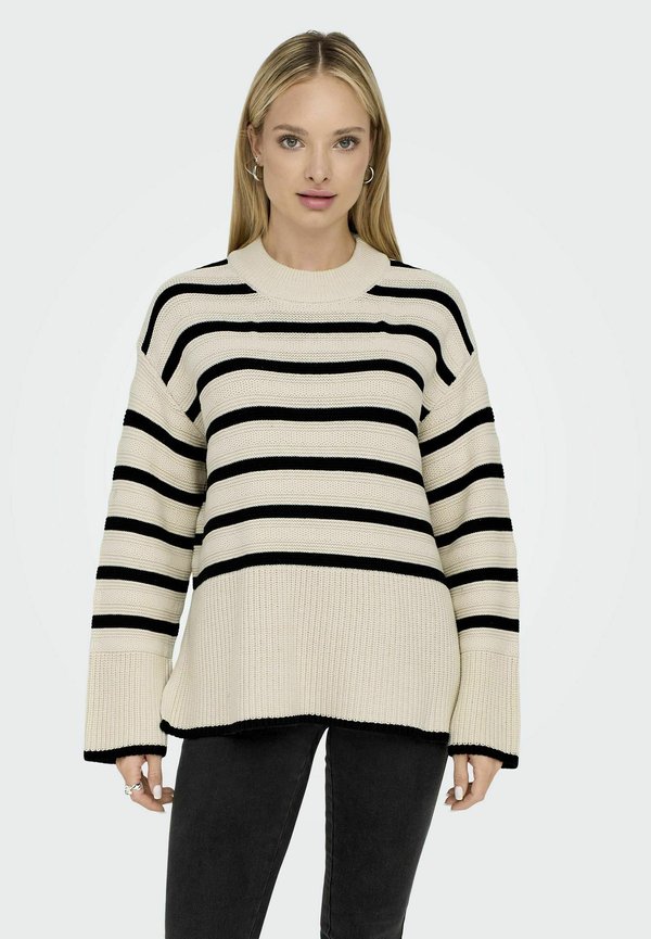 GESTREIFTER - Strickpullover - birch