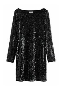 LONG SLEEVE MINI - Cocktailklänning - black sequin