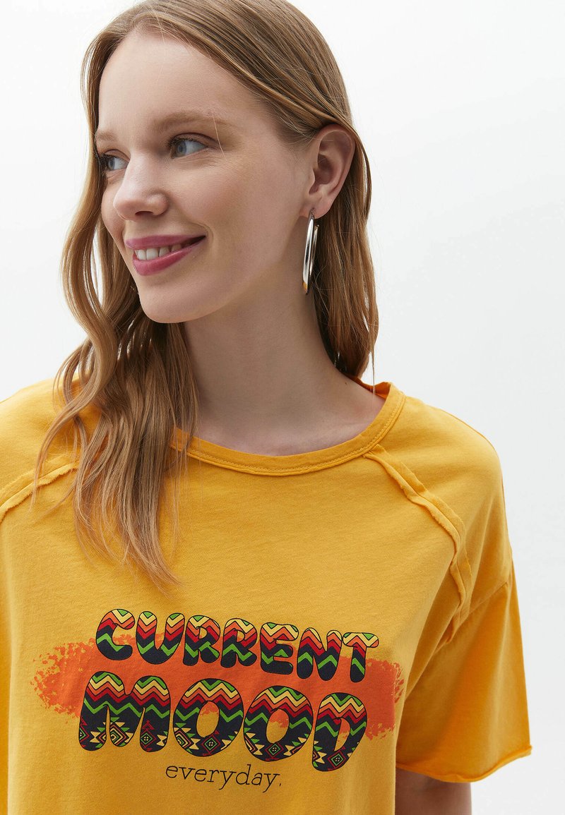 Damen T-Shirts | OXXO T-Shirt print radiant yellow/dunkelgelb-meliert - EG00831 Damen T-Shirts | OXXO T-Shirt print radiant yellow/dunkelgelb-meliert - EG00831
