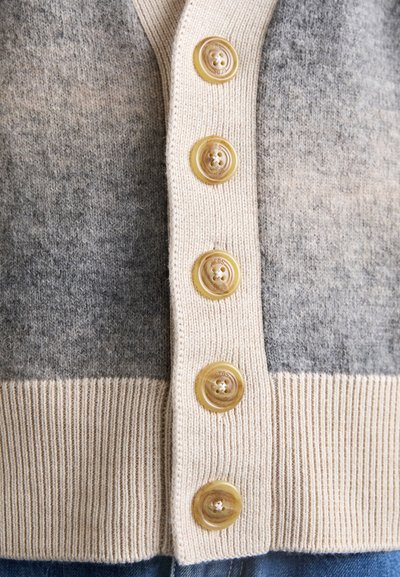 GCDS DEGRADE BUTTONED CARDIGAN - Strickjacke - beige taupe