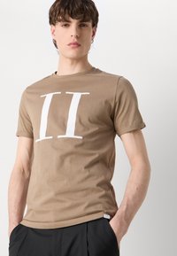 Les Deux ENCORE T-SHIRT - T-shirt print - walnut/white