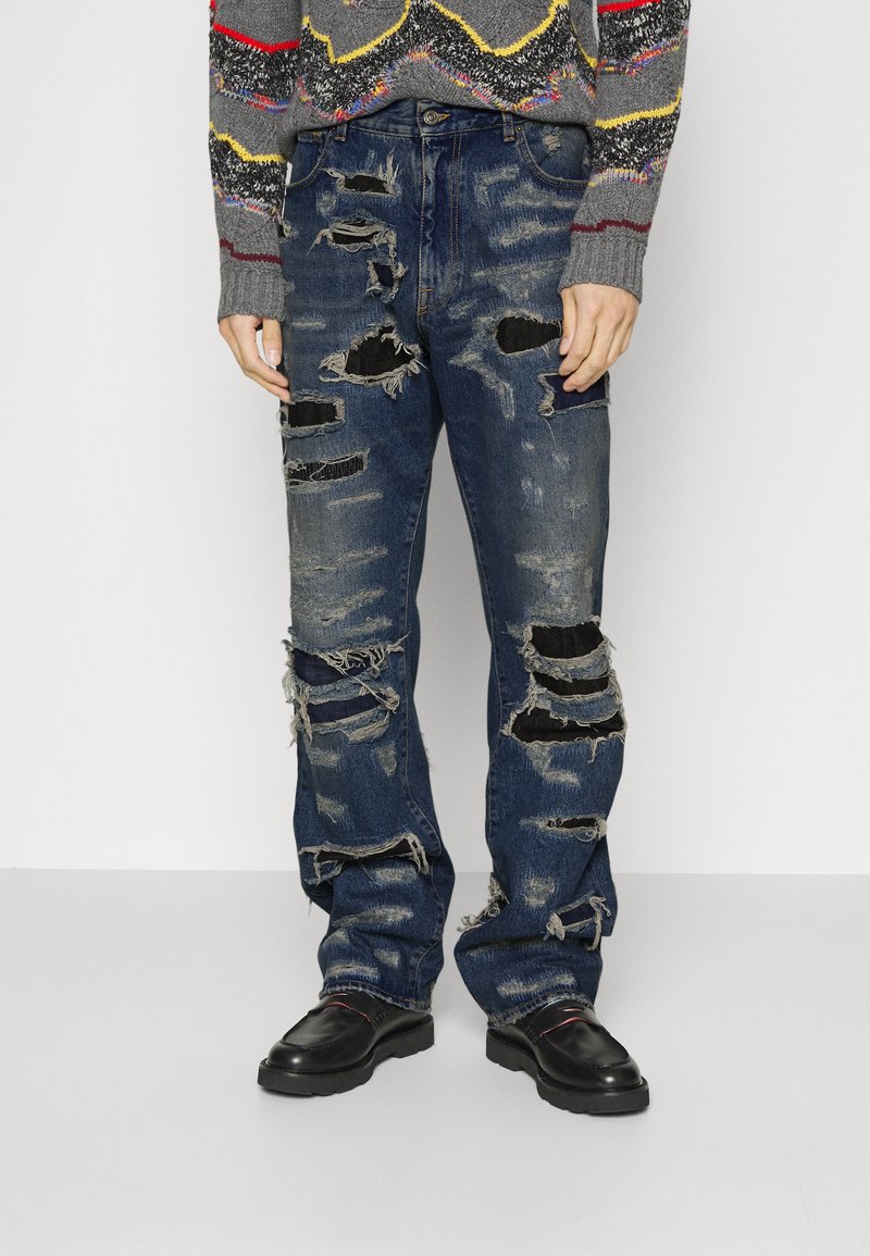 424 PANTALONE BAGGY MENS TROUSERS Bootcut jeans blue denim Zalando.ie