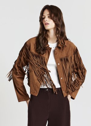 Calliope, Faux leather jacket - biscotto