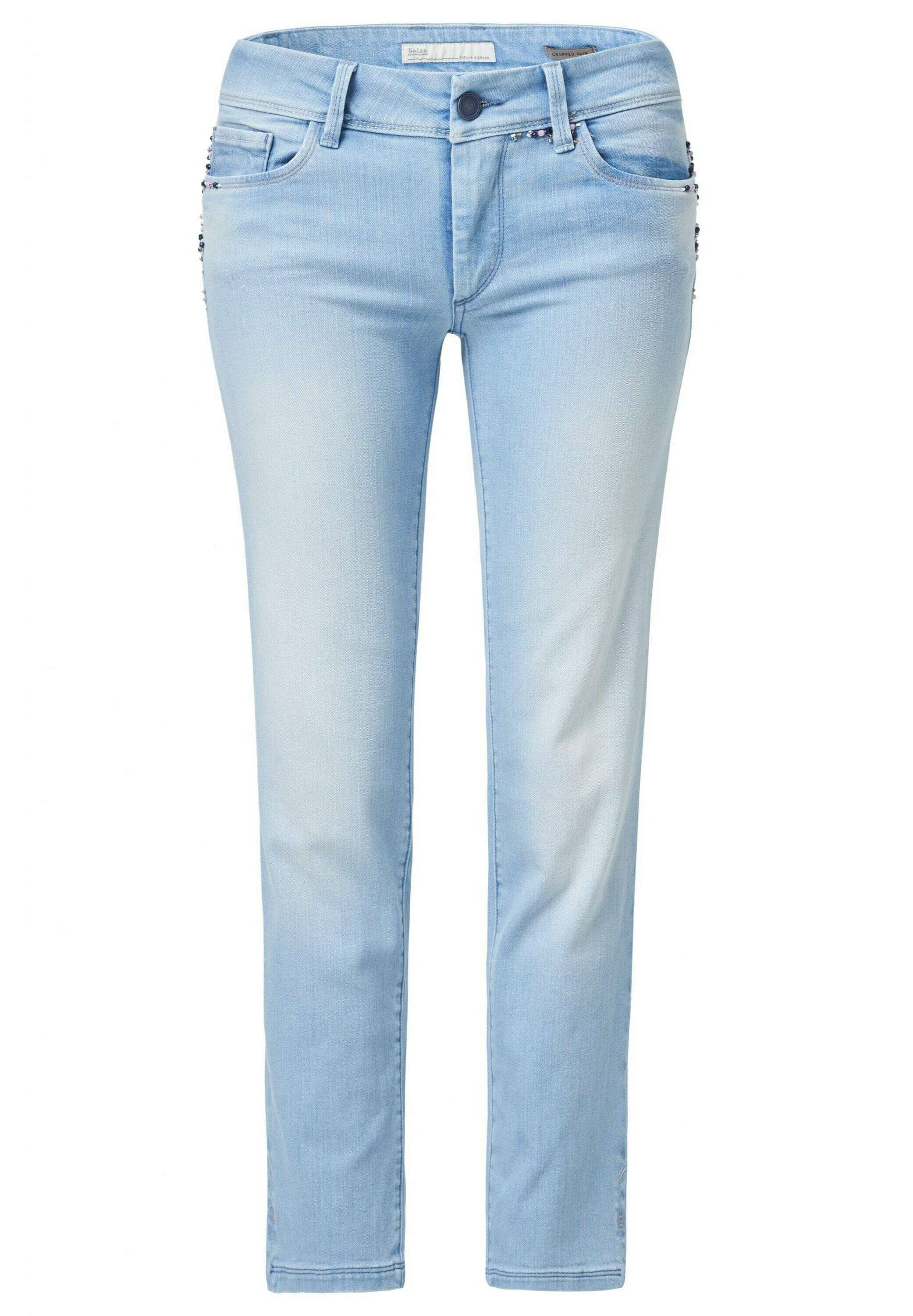 Salsa CROPPED SLIM - Vaqueros slim fit - blau/blue denim - Zalando.es