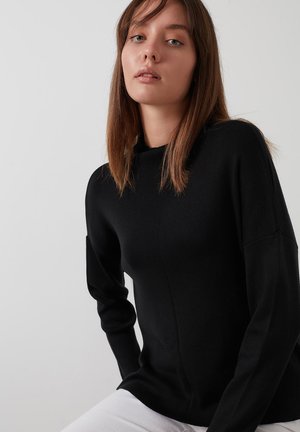 LONG BACK  - Jersey de punto - black