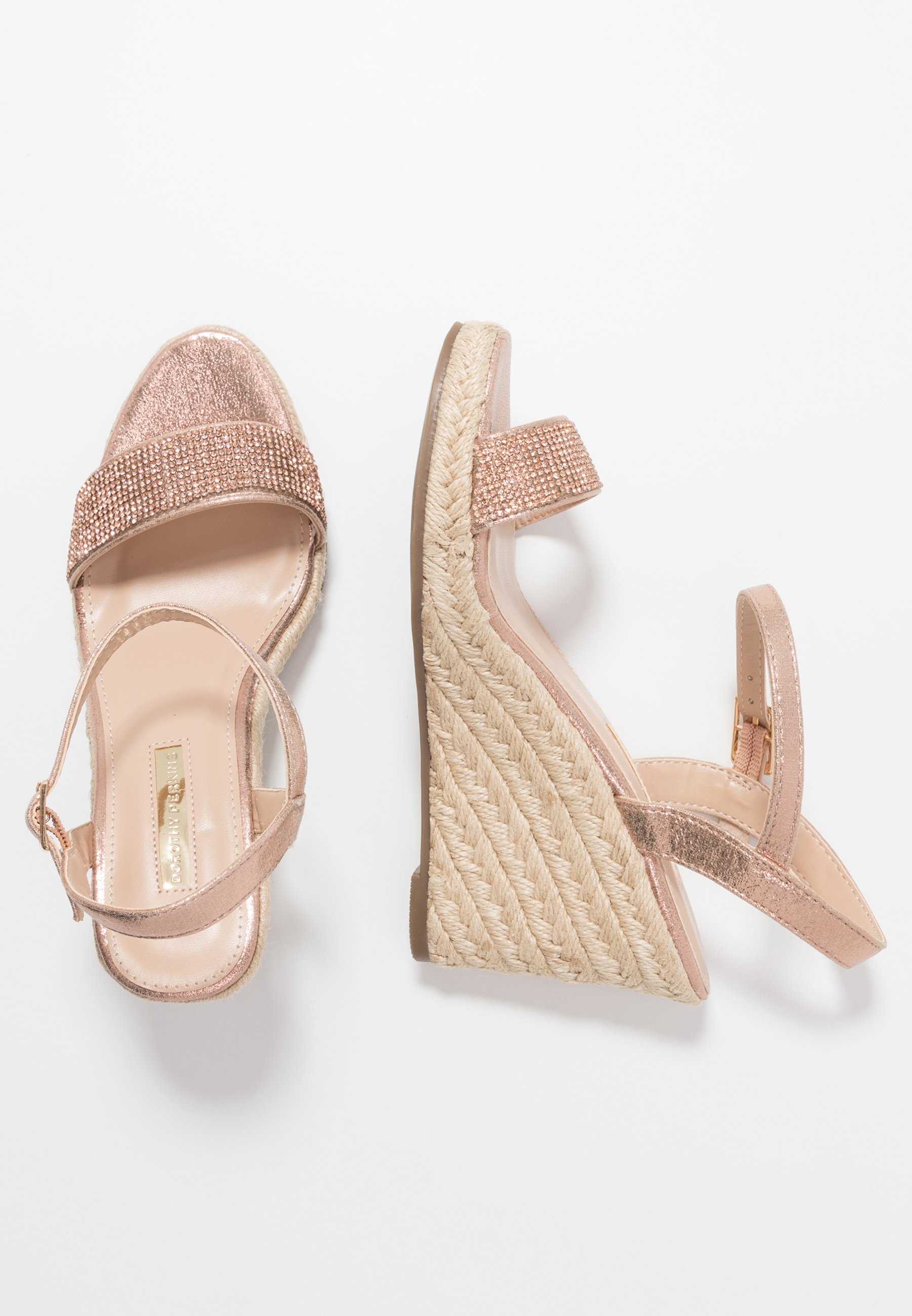RAA RAA EMBELLISHED VAMP WEDGE Sandaletter rose gold RAA RAA EMBELLISHED VAMP WEDGE Sandaletter rose gold