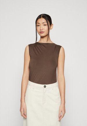 COMFY-BL DRAPE TOP - Top - chocolate martini