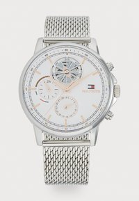 Tommy Hilfiger STEWART - Ceas cronograf - silver-coloured/white