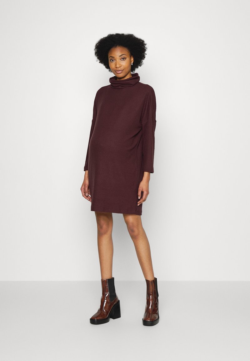 GAP Maternity COZY DRESS Jurk rich eggplant/bruin Zalando.be