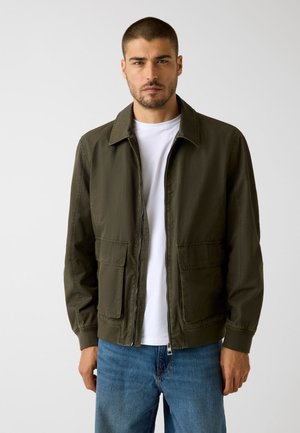 VINTAGE - Bomberjacke - dunkelgrün