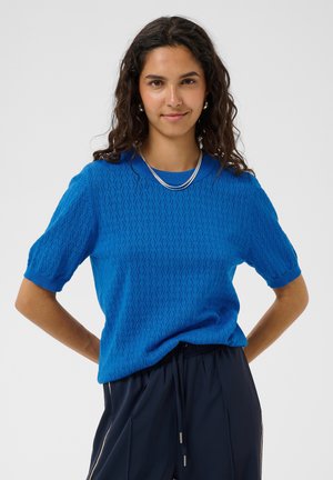 Saint Tropez, MILASZ POINTELLE SS PULLOVER - T-Shirt print - campanula melange