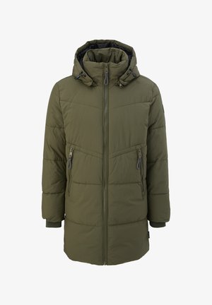 QS MIT ABNEHMBARER KAPUZE - Winter coat - forest night