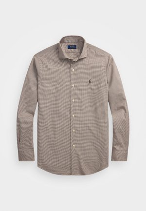 Polo Ralph Lauren CUSTOM FIT HOUNDSTOOTH TWILL SHIRT - Chemise - cream/brown