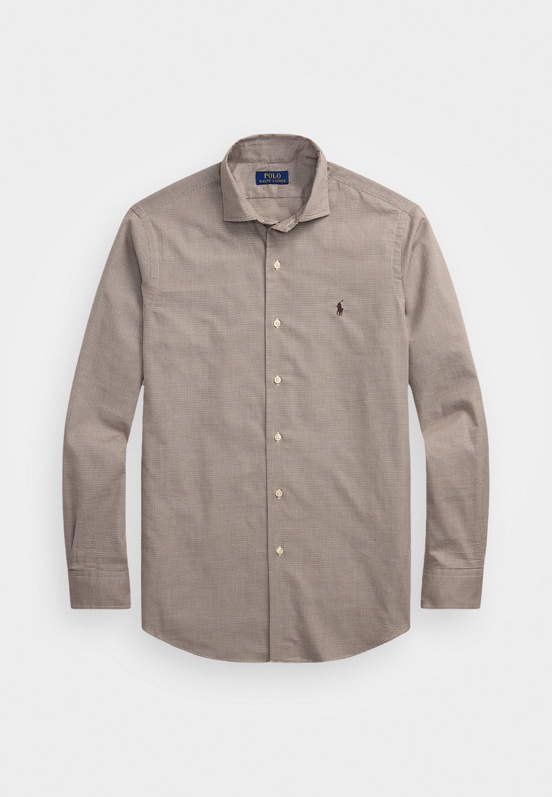 Polo Ralph Lauren CUSTOM FIT HOUNDSTOOTH TWILL SHIRT - Pluus - cream/brown