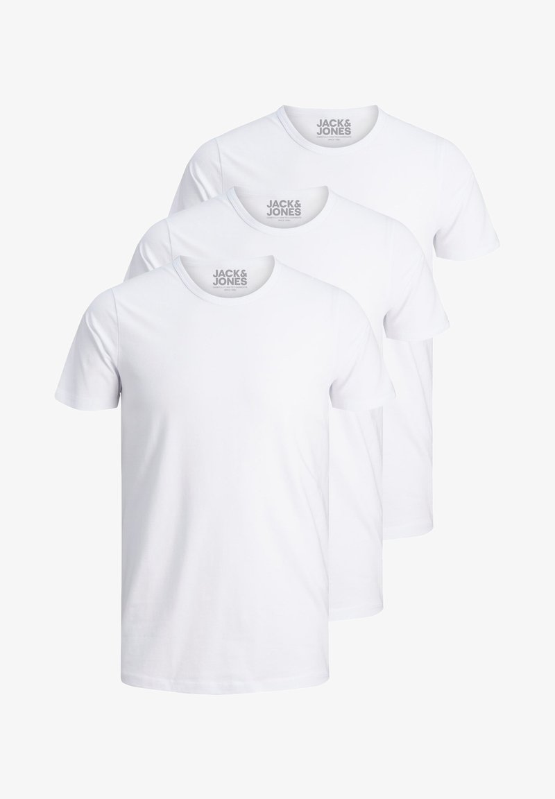 Jack & Jones Men's 3-Pack Cotton T-Shirts - Plain Logo, Regular Fit (S-2XL)
