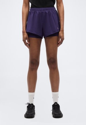 RUN VELOCITY - Pantaloni scurți 2 în 1 - deep plum