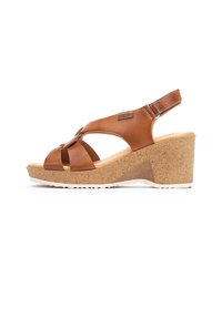 Sandalias De Cuña Pikolinos Arenales Para Mujer - En Piel, Suela De Corcho, Diseño Trenzado