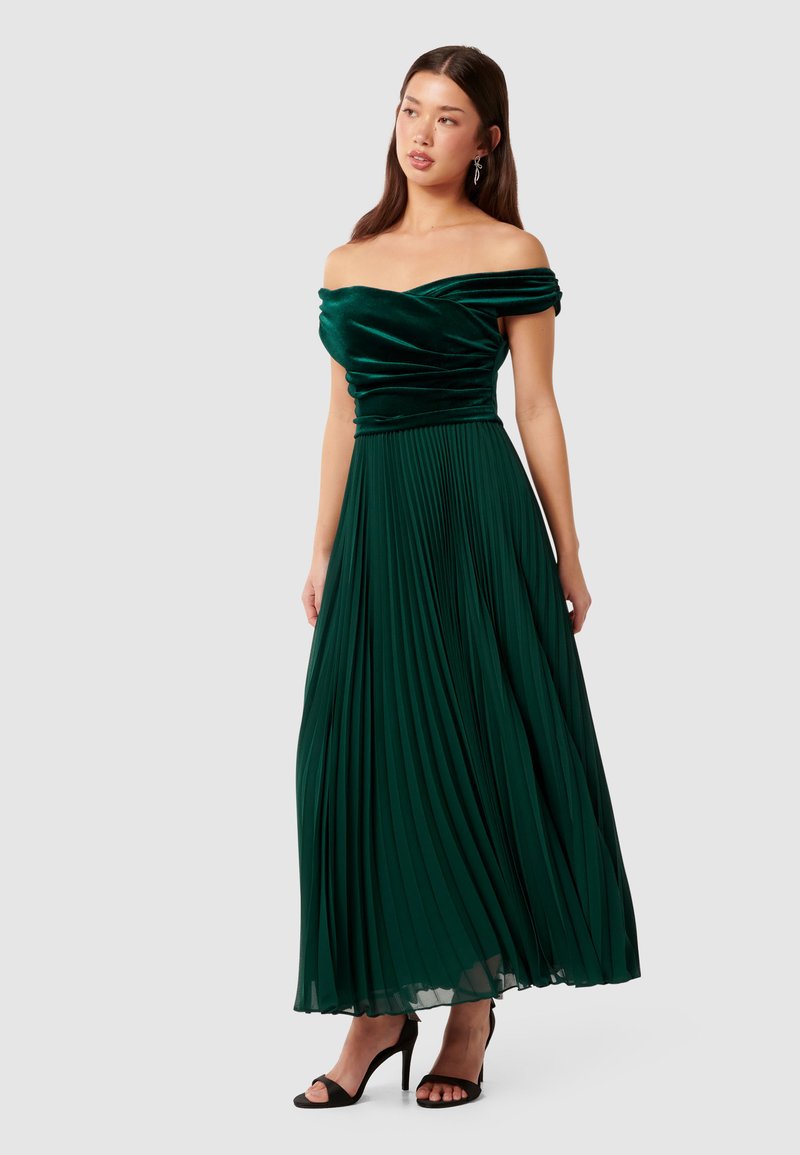 Forever New REBECCA OFF SHOULDER GOWN - Occasion wear - dark green - Zalando Forever New REBECCA OFF SHOULDER GOWN - Occasion wear - dark green - Zalando