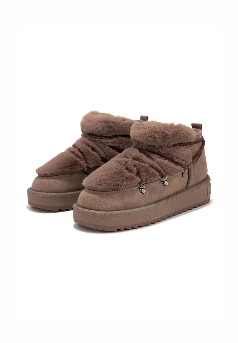D.Franklin Bottes Femme One Way En Microfibre Recyclée - Chaussures Hautes Patchwork Dorées Taille 39