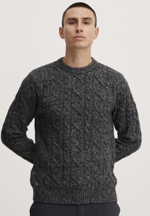 CFKARL - Strikkegenser - dark navy melange