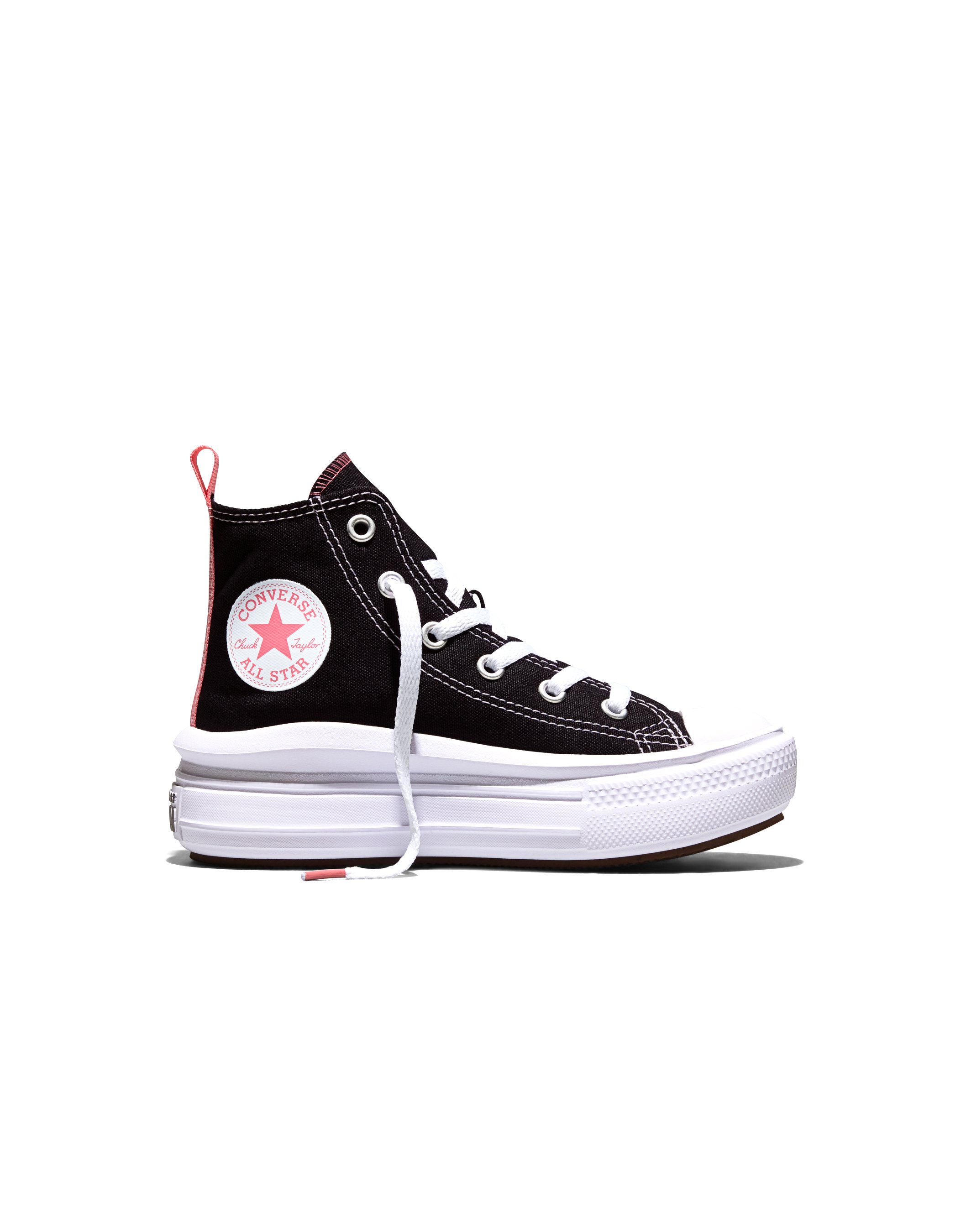 Converse CHUCK TAYLOR ALL STAR MOVE COLOR POP - Baskets montantes -  black/pink salt/white/noir - ZALANDO