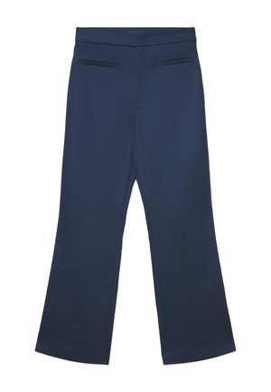 LUNGO TINTA UNITA - Stoffhose - blu notte