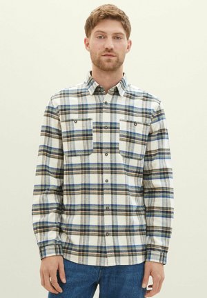 TOM TAILOR Camisa - off white colorful check