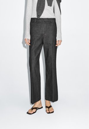 FLARE FIT MID-RISE BELL BOTTOM - Flared jeans - black