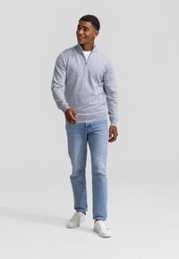 NØLSON THE QUARTER ZIP - Trui - light grey