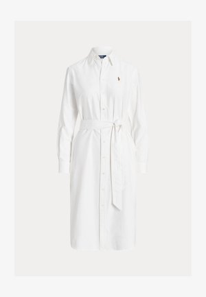 Polo Ralph Lauren BELTED COTTON OXFORD SHIRTDRESS - Ingruha - white