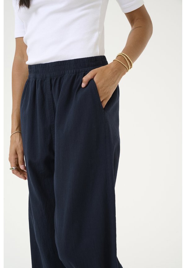 NAYA WIDE - Trousers - midnight marine3