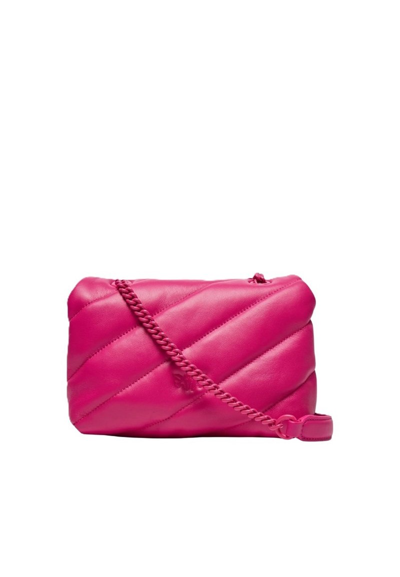 Bright Pink Neon Pinke Handtasche Pinko LOVE PUFF MINI COLOR BLOCK