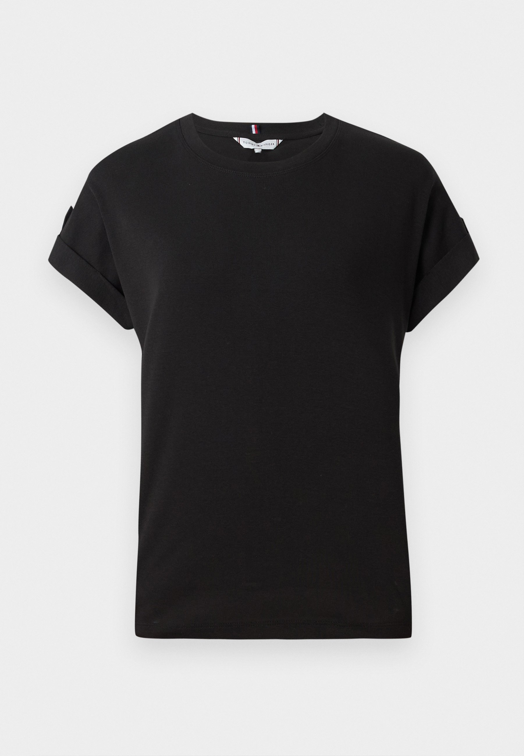 売れ筋商品|||トミー ヒルフィガー Tシャツ レディース トップス GOLD BUTTON TEE - Print T-shirt - black Tommy Hilfiger GOLD BUTTON TEE - T-shirts print - black/sort