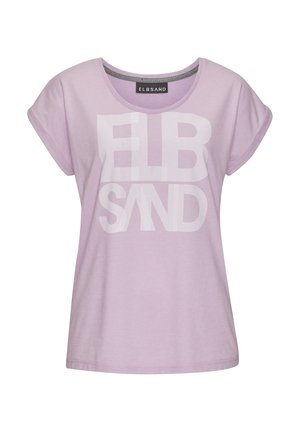 Print T-shirt - flieder meliert
